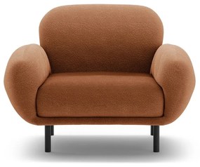 Terakotové kreslo z textílie buklé Poppy – Micadoni