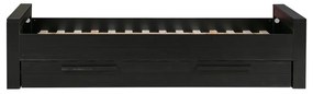 Čierna zásuvka pod posteľ 90x200 cm Dennis – WOOOD