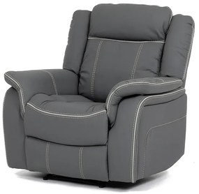 Autronic BONTEC Polohovacie kreslo, elektrické zabudované ovládanie, šedá, ekokoža, TV-4119 GREY Farba: Béžová