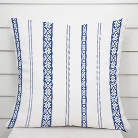 Biante Bavlnená obliečka na vankúš Sandra SA-590 Modrý ľudový vzor na bielom 40 x 60 cm
