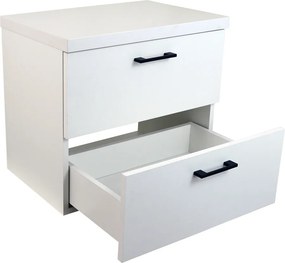 Comodo Kúpeľňová skrinka pod doskové umývadlo Agria W 60-HD - biela/biela