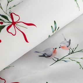 VIANOČNÉ OBLIEČKY Z MIKROVLÁKNA BOWS 200X220 CM, 2 KS 70X80 CM VZOROVANÉ