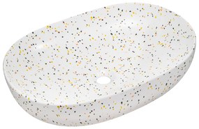 Závěsná skříňka Iconic s deskou a umyvadlem 60 cm růžová/bílá