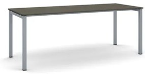 Stôl PRIMO SQUARE so sivostriebornou podnožou 2000 x 800 x 750 mm, wenge