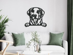 drevko Drevený obraz na stenu Labrador Rozmer obrazu: 39,5 x 44,5 cm, Farba dekorácie: Čierna