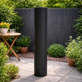 Umelá PVC rákosová rohož/zástena BestBerg BBGD-153G / 1,5 × 3 m / sivá