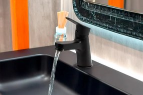 Erga Astat, umývadlová batéria h-125, čierna matná, ERG-YKA-BU.ASTAT-BLK