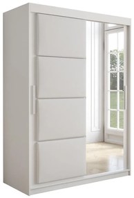 Skriňa Tapi 150 Biely/Biela ekokoža