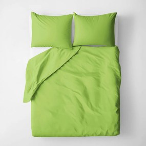 Goldea bavlnené posteľné obliečky - zelené 140 x 220 a 70 x 90 cm