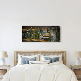 Obraz nočného mesta (120x50 cm)