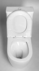 Sapho Sapho, TURKU kombi WC, Vortex Rimless, spodný/zadný odpad, biela, PC104V