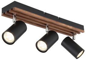 Globo 57909-3 - Bodové svietidlo KAYDEN 3xGU10/25W/230V čierna