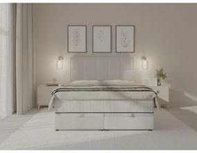 Čalúnená posteľ s matracmi a úložným priestorom GRACE 180x200 cm sivá