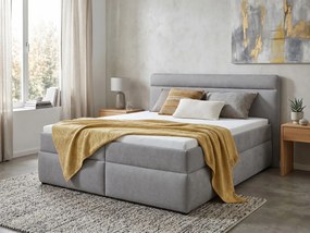 Čalúnená manželská posteľ MIRELLA 180x200 šedá | FINES