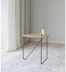Kovový konferenčný stolík v prírodnej farbe 37x44 cm Curve M Wood – LIND DNA