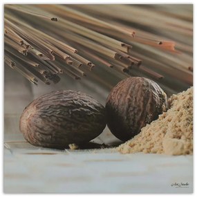 Gario Obraz na plátne Dva hnedé orechy Rozmery: 50 x 50 cm