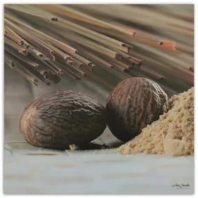 Gario Obraz na plátne Dva hnedé orechy Rozmery: 50 x 50 cm