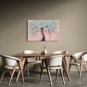 Obraz - Pastelovo modré kvety (90x60 cm)