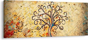 Obraz - Mozaikový strom života (120x50 cm)