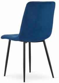 Set dvoch jedálenských stoličiek TURIN zamat granátová (čierne nohy)