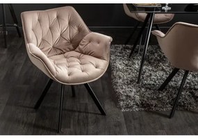 Stolička 39177 Zamat - Champagne - PRODUKT JE SKLADOM U NÁS - 8Ks  - Komfort-nábytok
