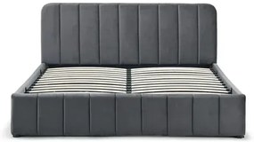 Posteľ AVENA 140 tm. šedá