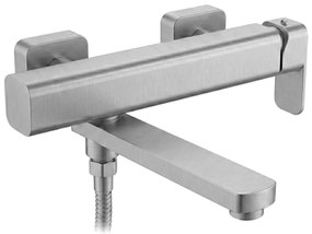 Rea Arlo, vaňová batéria s ručnou sprchovou súpravou, brúsená oceľ, REA-B4582