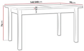 Rozkladací jedálenský stôl Wodonas 90 x 160 240 II XL (dub sonoma) (pre 6-10 osôb). Vlastná spoľahlivá doprava až k Vám domov. 1105419