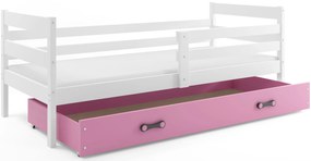 Detská jednolôžková posteľ ERYK | biela Farba: biela / ružová, Rozmer.: 190 x 80 cm