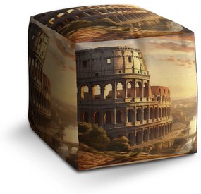 Sablio Taburet Cube Rím Koloseum Historic: 40x40x40 cm