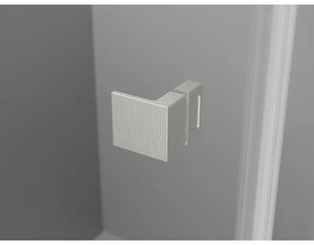 Mexen Lunar, pravý polkruhový sprchový kút 90 x 80 cm, 8mm číre sklo, oceľový profil, 833-090P-080L-97-00