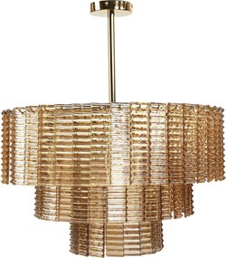 Toolight Toolight, závesné stropné svietidlo 8xE14, APP1677-8CP, zlatá-hnedá, OSW-09312