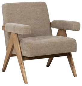 Béžové ženilkové kreslo Rest – Ixia