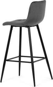 Barová stolička zamatová, sivá AUB-X7015 GREY2