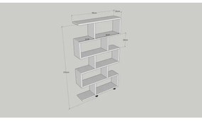 Knižnica ELIF 156x90 cm hnedá