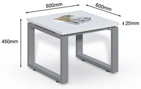 Konferenčný stolík Houseland Prime Coffee 01 60 cm biely