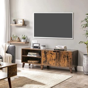 TV skrinka s 2 dvierkami, pre televízory do 60 palcov, rustikálna hnedá