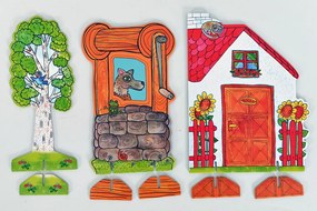 MARIONETINO Bábkové divadlo – Červená Čiapočka a Janko a Marienka (kompletný set, 9 bábok)