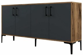 Skrinka Kieve Walnut and Anthracite