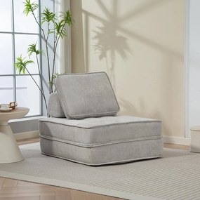 Rozkladacia penová sofa CALMERO - svetlo sivá