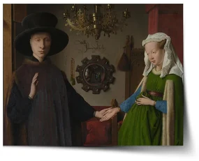 Sablio Plagát Svadba manželov - Jan van Eyck - 60x40 cm