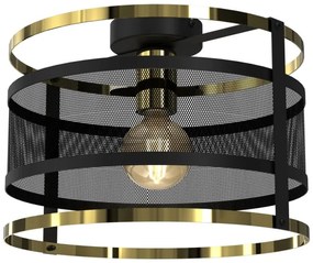 Prisadený luster RIM 1xE27/60W/230V čierna/zlatá