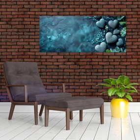 Obraz - Kamene tvaru srdca (120x50 cm)