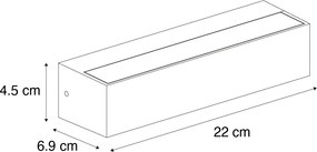 Moderné nástenné svietidlo čierne vrátane LED IP65 - Steph