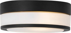 Moderné vonkajšie stropné svietidlo čierne 23 cm IP44 - Flavi