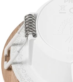 LED zapustené svietidlo WOODY SPOT LED/5,5W/230V 4000K dub pr. 10 cm