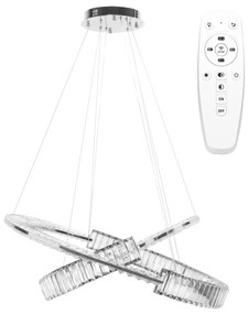 Toolight Toolight, LED krištáľové stropné svietidlo APP1525-CP60/80, chróm, OSW-06973