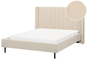 Manželská posteľ 140 cm Vue (béžové buklé) (s roštom). Vlastná spoľahlivá doprava až k Vám domov. 1076452