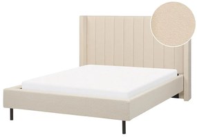 Manželská posteľ 140 cm Vue (béžové buklé) (s roštom). Vlastná spoľahlivá doprava až k Vám domov. 1076452