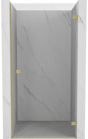 Mexen, Mexen Lunar-B Otočné pravé sprchové dvere 90 cm, transparentné, brúsené zlaté - 832-090-000-55-00-P